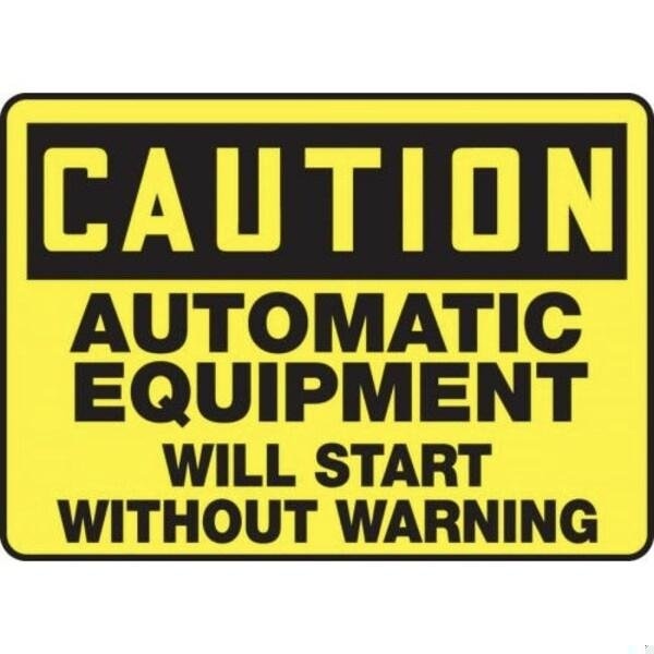 Accuform OSHA CAUTION SAFETY SIGN AUTOMATIC MEQM651VA MEQM651VA - main